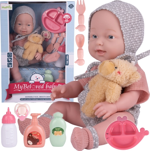 Baby doll with accessories and teddy bear My Beloved Baby