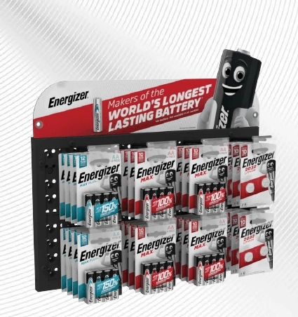Energizer horizontaler Ständer 4×2 mit magnetischer Befestigung ohne Seitenpaneele