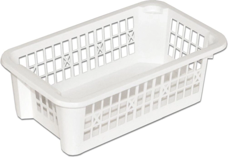 Panier en plastique empilable 20 × 12 × 6 cm, assortiment de couleurs