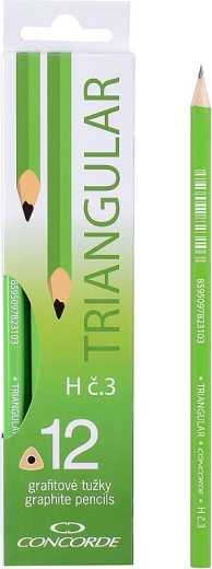 CONCORDE Graphite Pencils Triangular H, Set of 12