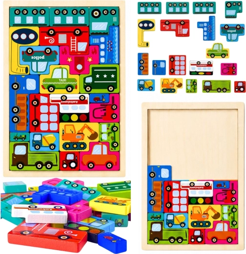 Wooden Vehicles Puzzle (23 Pieces)