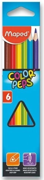 Driehoekige kleurpotloden MAPED Color'Peps 6 stuks
