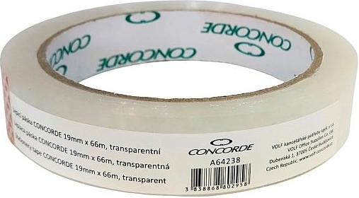 CONCORDE Adhesive Tape 19 mm × 66 m Transparent