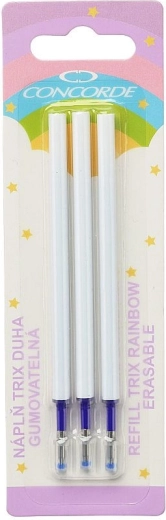 Erasable refill for CONCORDE Trix Rainbow gel pen, blue, 3 pcs