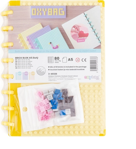 Notitieblok A5 met blokjes – geel