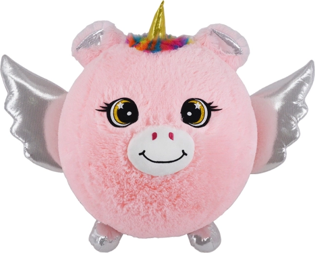 Inflatable plush unicorn pink 23 cm