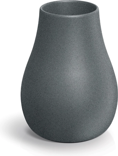 Evolia Slim Planter 40 cm – granite gray, modern round plastic plant pot