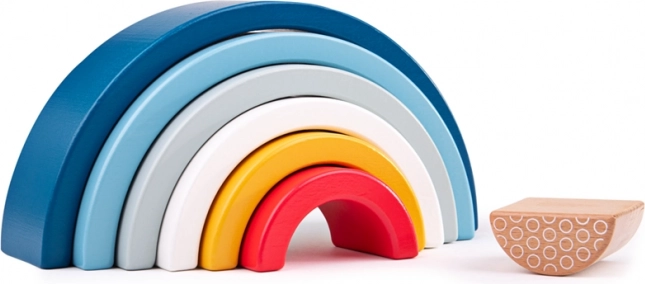 Bigjigs Baby houten stapelbare regenboog – blauw