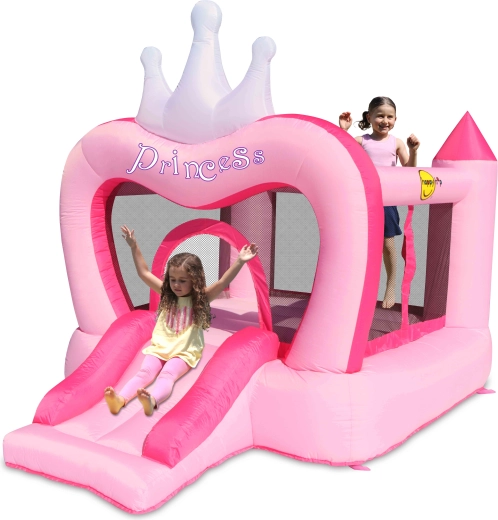 Happy Hop inflatable bouncy castle with crown for princesses
