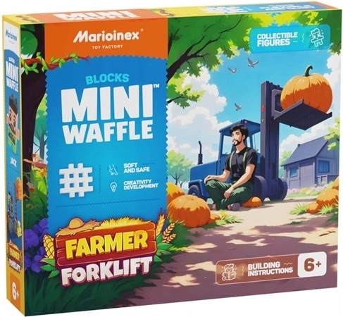 Marioinex Mini Waffle Farmer Forklift – 50 pieces