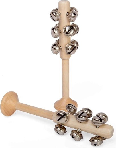 Bigjigs Toys natural jingle bell rattle