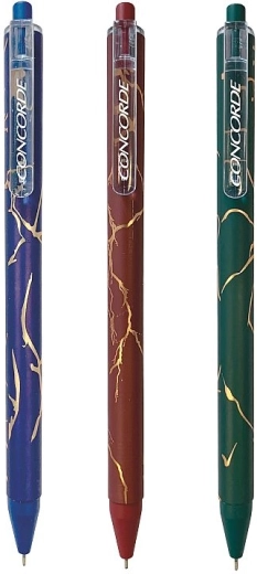 CONCORDE Paris Ballpoint Pen – marble design, 0.7 mm gel refill