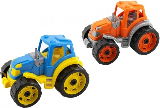 Plastic tractor 25 cm with freewheel for children