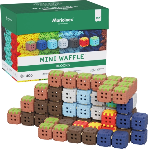 Bauset Mini Waffle Blocks 406 Teile Marioinex