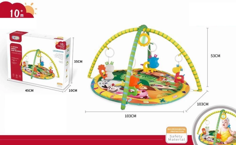 Educational play mat for children with animals