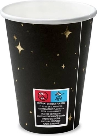 Zwarte wegwerpbekers 260 ml