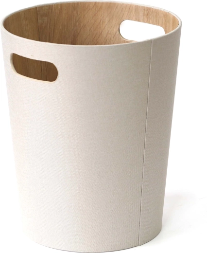 Creamy white waste bin 25 × 25 × 30 cm