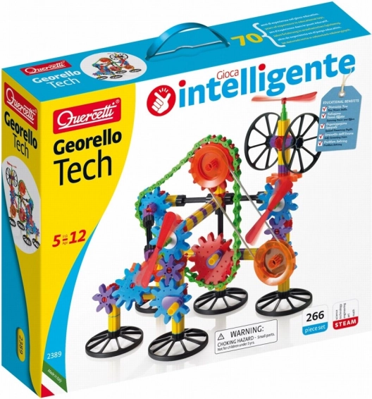 Quercetti Georello Tech Gears Building Set, 266 Pieces