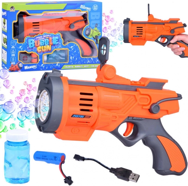 Rainbow Bubble Gun with Rechargeable Battery