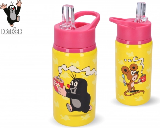 Stainless Steel Little Mole Bottle 500 ml pink