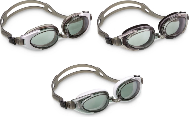 Lunettes de natation INTEX blanches antibuée et UV
