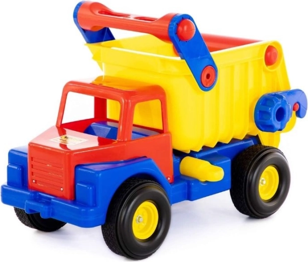 Benne basculante en plastique avec roues en caoutchouc pour enfants