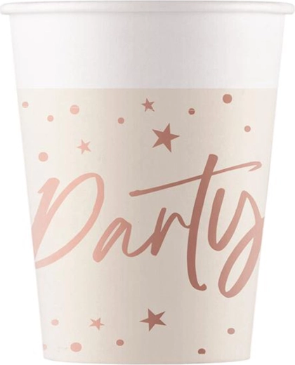 Gobelets en papier pour fête 200 ml, 8 pcs