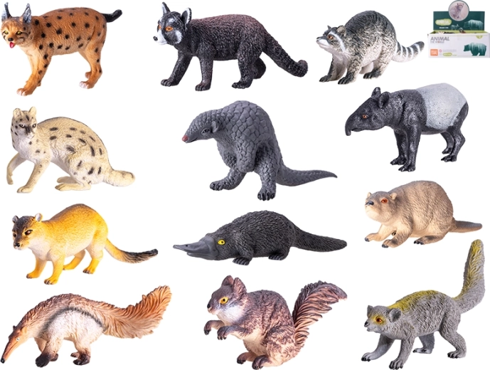 Set of Plastic Forest Animal Figures 13–16 cm, 12 pcs