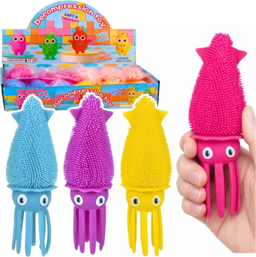 Calmar sensoriel lumineux à presser avec LED, assortiment de couleurs