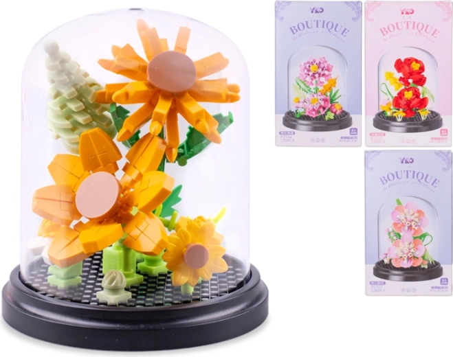 Bouwset bloemen 224–229 stukjes met stofkap