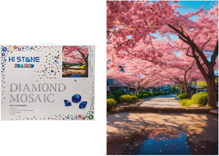 Diamond Mosaic Blooming Sakura