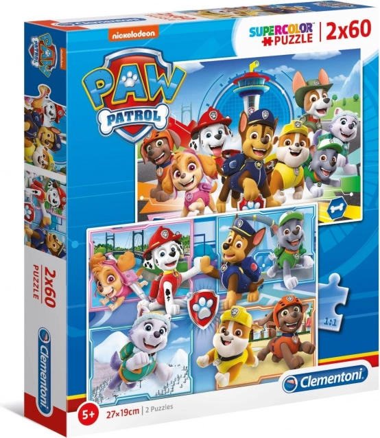 CLEMENTONI Puzzle Paw Patrol 2x60 Teile