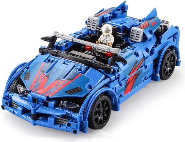 CADA Building Set Remote-Controlled Race Car, 585 Pieces with Ejector Seat