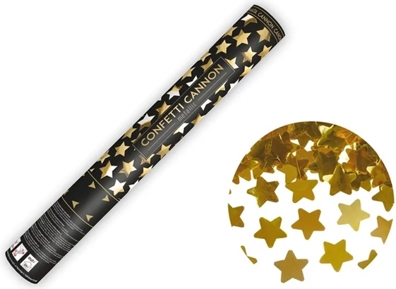 Gold Star Confetti Cannon Tube 40 cm