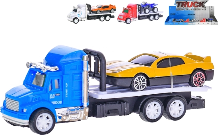 Vrachtwagen met vliegwielaandrijving met minivoertuig 12,5 cm