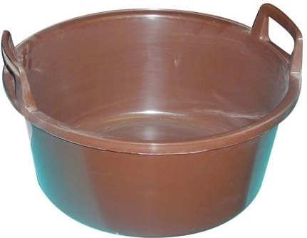 Bassin en plastique avec poignées 43 cm, blanc, 15 l