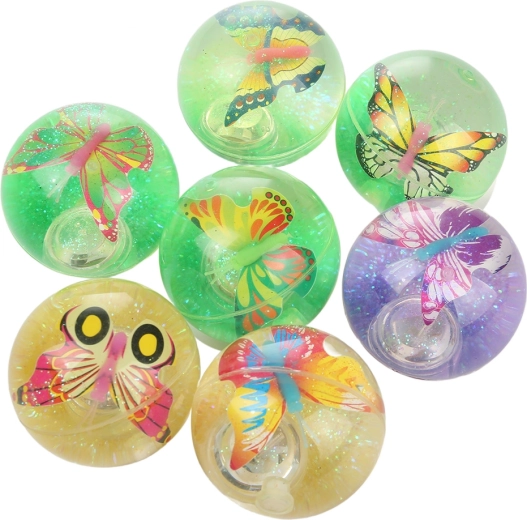 Stuiterende lichtgevende waterbal Vlinder 6 cm