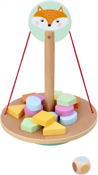 Wooden Balancing Game with Fox