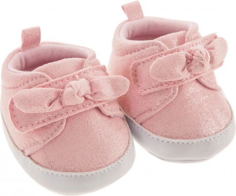 Schoentjes voor pop – roze sneakers met strikje