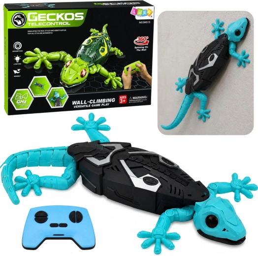 RC-gecko met afstandsbediening die tegen de muur kan klimmen 360° blauw