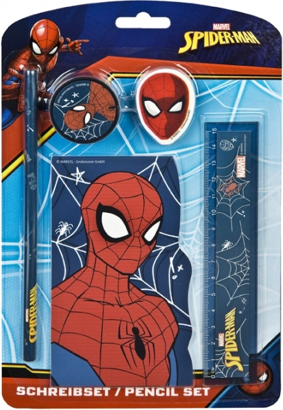 Set schoolsupplies 5 stuks met SPIDER-MAN motief