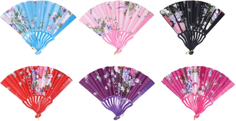 Opvouwbare waaier 23 cm – mix van kleuren