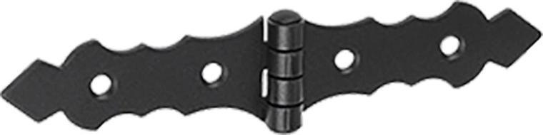 Charnière décorative française 150 × 34 × 2 mm, noire