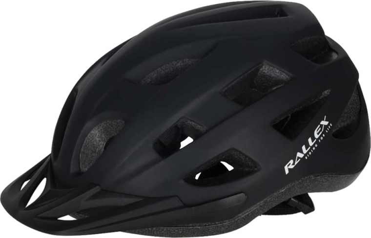 Fahrradhelm Rallex, verstellbar, schwarz, Größe M (54–58 cm)