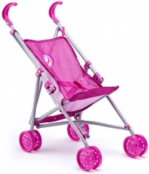Roze sportieve kinderwagen met eenhoorn