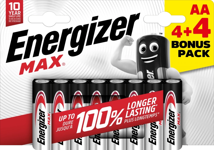 Energizer Max AA piles alcalines 8 pcs