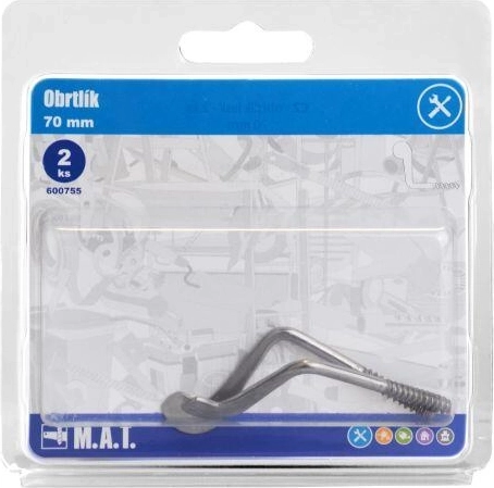 Targette tournante 70 mm brillante (2 pcs)