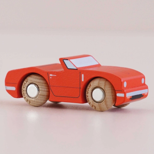 Le Toy Van voiture en bois Marc, rouge de course