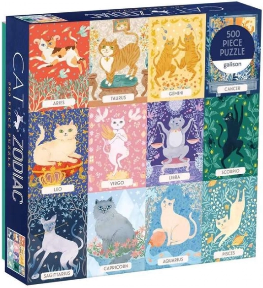 Zodiac Cats Puzzle 500 Pieces by Galison