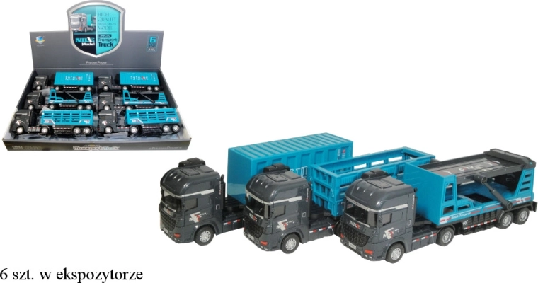 Truck with 3 Types of Trailers